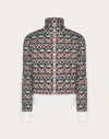 Valentino Stripe-detail Optical Print Jacket In Mint/multicolour