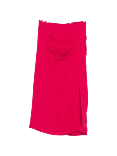 Valentino Zip-fastening Midi Skirt In Pink