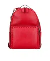 Valentino Zipper Backpack In Red