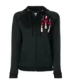 Valentino Zipper Hooded Casual Jacket In Black