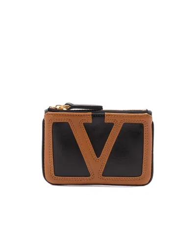 VALENTINO GARAVANI VIVA SUPERSTAR V-LOGO LEATHER WALLET