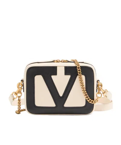 Valentino Garavani Zipper Shoulder Bag In Black