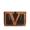 Valentino Zipper Shoulder Bag In Black