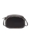 Valentino Zipper Shoulder Bag In Black