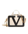 Valentino Garavani Viva Superstar Small Leather Duffle Bag In White