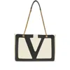 Valentino Zipper Shoulder Bag In White
