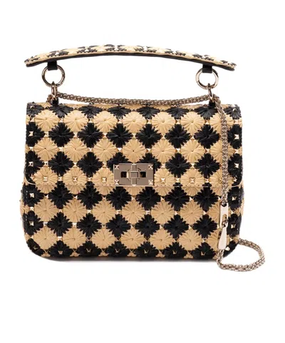 Valentino Garavani Zippered Shoulder Bag In Nude