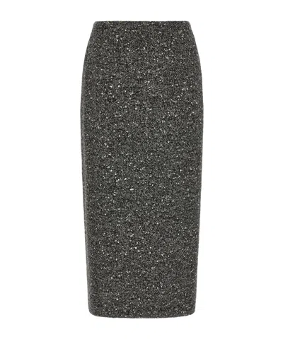 Valentino Zippered Skirt In Gray