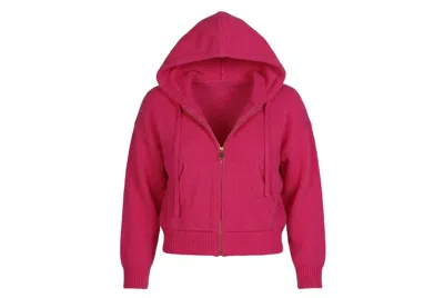 Valentino Zip-up Knit Hoodie In Black