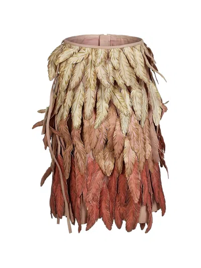 Valentino Zip-up Skirt In Multi