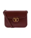 Valentino Womens Brick Ruby 9to5 Small Leather Shoulder Bag In Burgundy