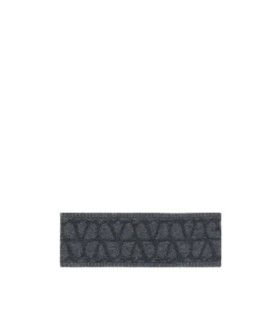 Valentino Garavani Headband In Grigio Melange/antracite