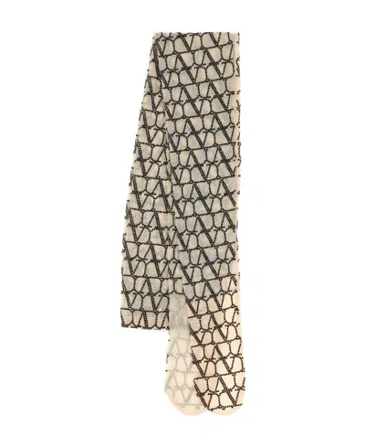 Valentino Garavani Valentino All-over Patterned Tights In Nude