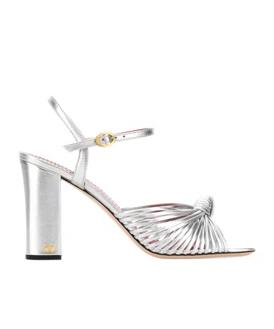 Valentino Garavani Open-toe High-heeled Sandals In Silver