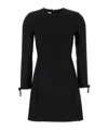 Valentino Garavani Open Back Bow Mini Dress In Black