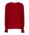Valentino Crewneck Long-sleeved Top In Red