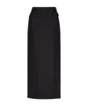 Valentino Wool-blend Maxi Skirt In Black