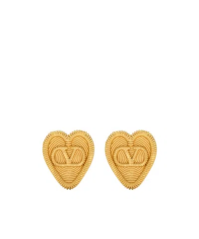 Valentino Garavani Valentino Fil Perdu Embellished Heart-shaped Earrings