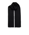 Valentino Fringed Edge Scarf In Black