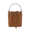 Valentino Rockstud Shoulder Bag In Brown