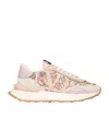 Valentino Garavani Rockstud Lace-up Sneakers In Nude