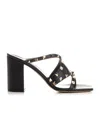Valentino Open-toed High-heeled Sandals In Black