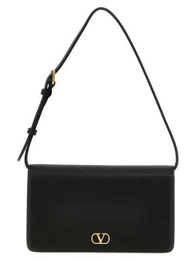 Valentino Garavani Valentinogaravani Vlogo Signature Shoulder Bag In Black