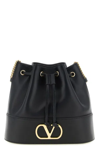 Valentino Garavani Valentinogaravani 'vlogosignature' Mini Bucket Bag In Black