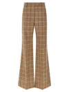Valentino Garavani Garavani Wool Pants With Window Pattern In Brown