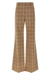 Valentino Garavani Garavani Wool Pants With Window Pattern In Brown