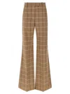 Valentino Garavani Garavani Wool Pants With Window Pattern In Brown