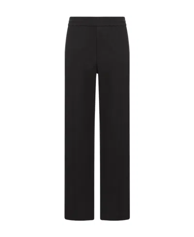 Valentino High Waist Straight Leg Trousers In Black