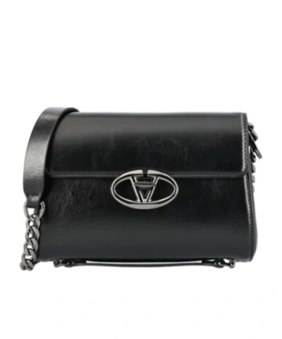 Valentino Garavani Vlogo Signature Shoulder Bag In Black
