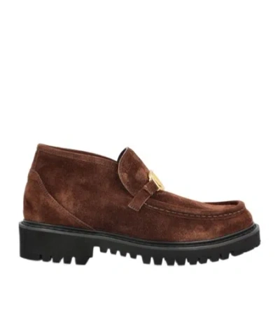 VALENTINO GARAVANI VALENTINO	LOGO PLAQUE ROUND TOE BOOTS