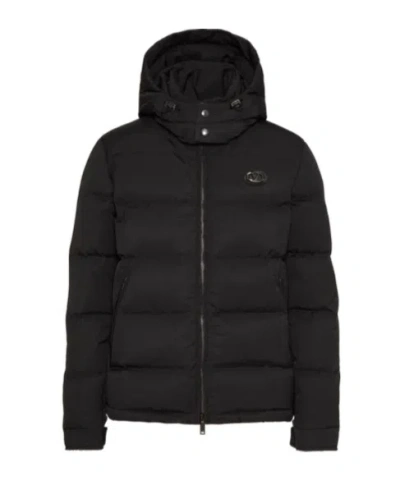 VALENTINO VALENTINO	LOGO PLAQUE ZIP-UP COAT