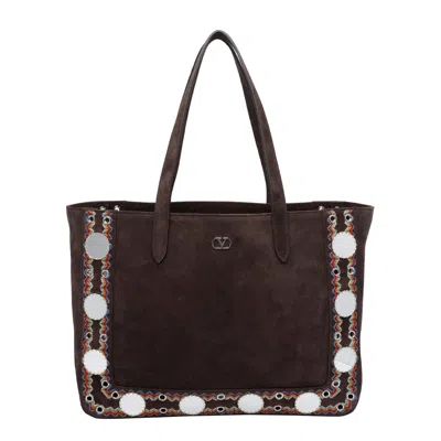 Valentino Garavani Logo Tote Bag In Black