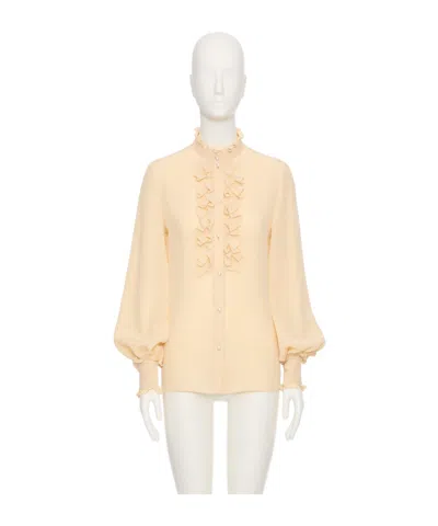 Valentino Long-sleeved Shirt In Nude