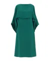 Valentino Cady Couture Cape Dress In In Green