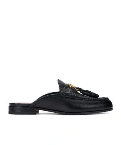 Valentino Garavani Valentino Tassel Detailed Slip-on Loafers In Black