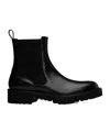 Valentino Toile Iconographe Leather Boots In Black