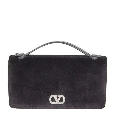 Valentino Garavani Crystal Mini Bag In Black