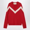 Valentino Garavani Intarsia Wool Jumper In Red