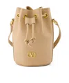 Valentino Vlogo Signature Drawstring Bucket Bag In Brown