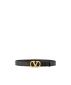 Valentino Vlogo Signature Leather Belt In Black