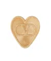 Valentino Vlogo Signature Heart-shaped Brooch In Gold