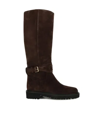 Valentino Garavani Valentino Vlogo Signature Round Toe Boots In Animal Print