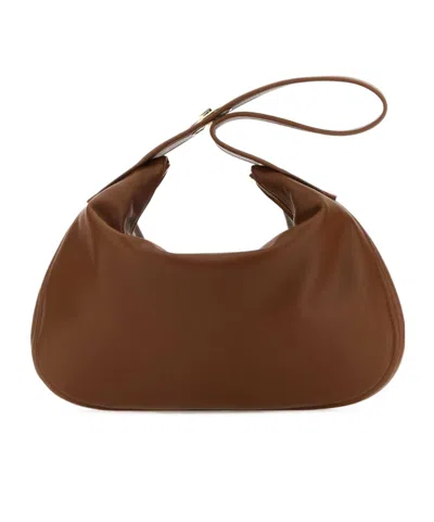 Valentino Garavani Women Brown Leather Large Go-hobo Shoulder Bag