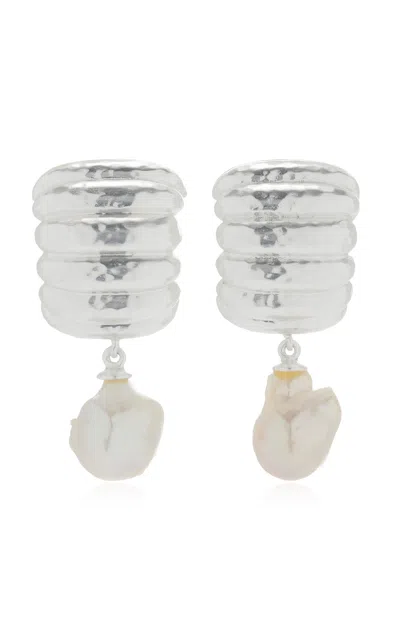 Valére 22k Gold-plated Pearl Earrings In Silver