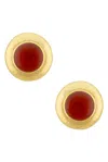 Valére Briller Jade 22k Gold-plated Earrings In Red Jade & Gold