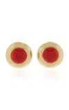 Valére Briller Jade 22k Gold-plated Earrings In Red